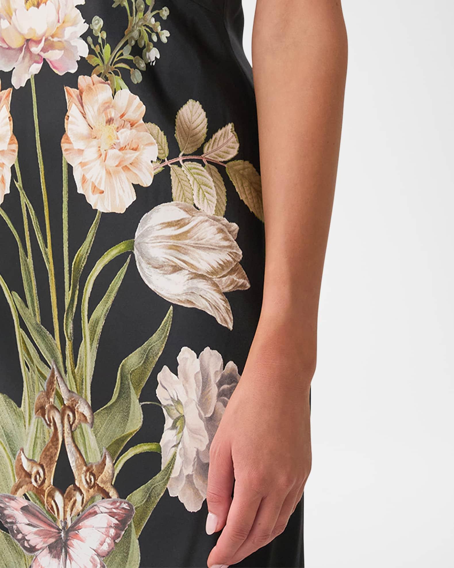 Ottoman Elegance V-Neck Maxi Bias Slip Dress Product Image