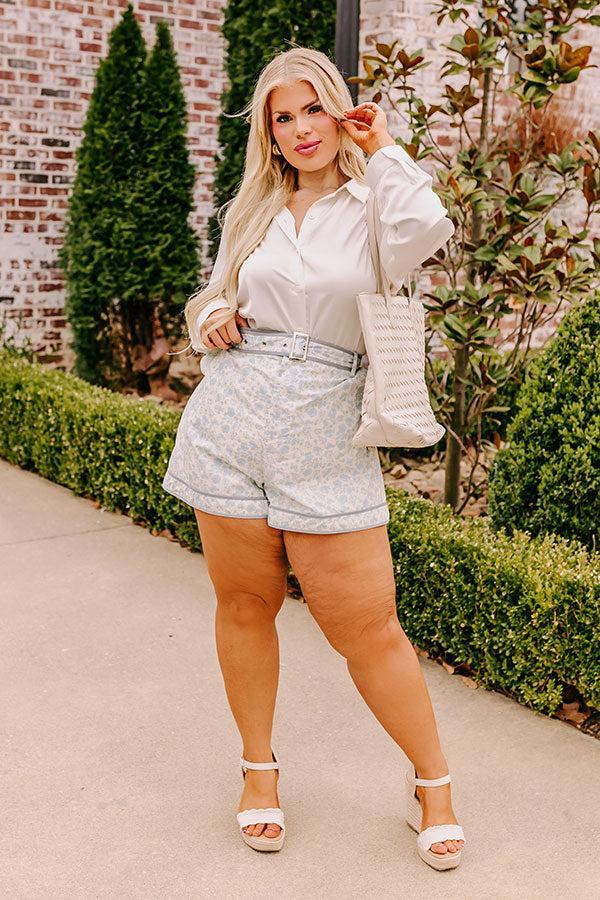 Flower Power High Waist Shorts Curves Product Image