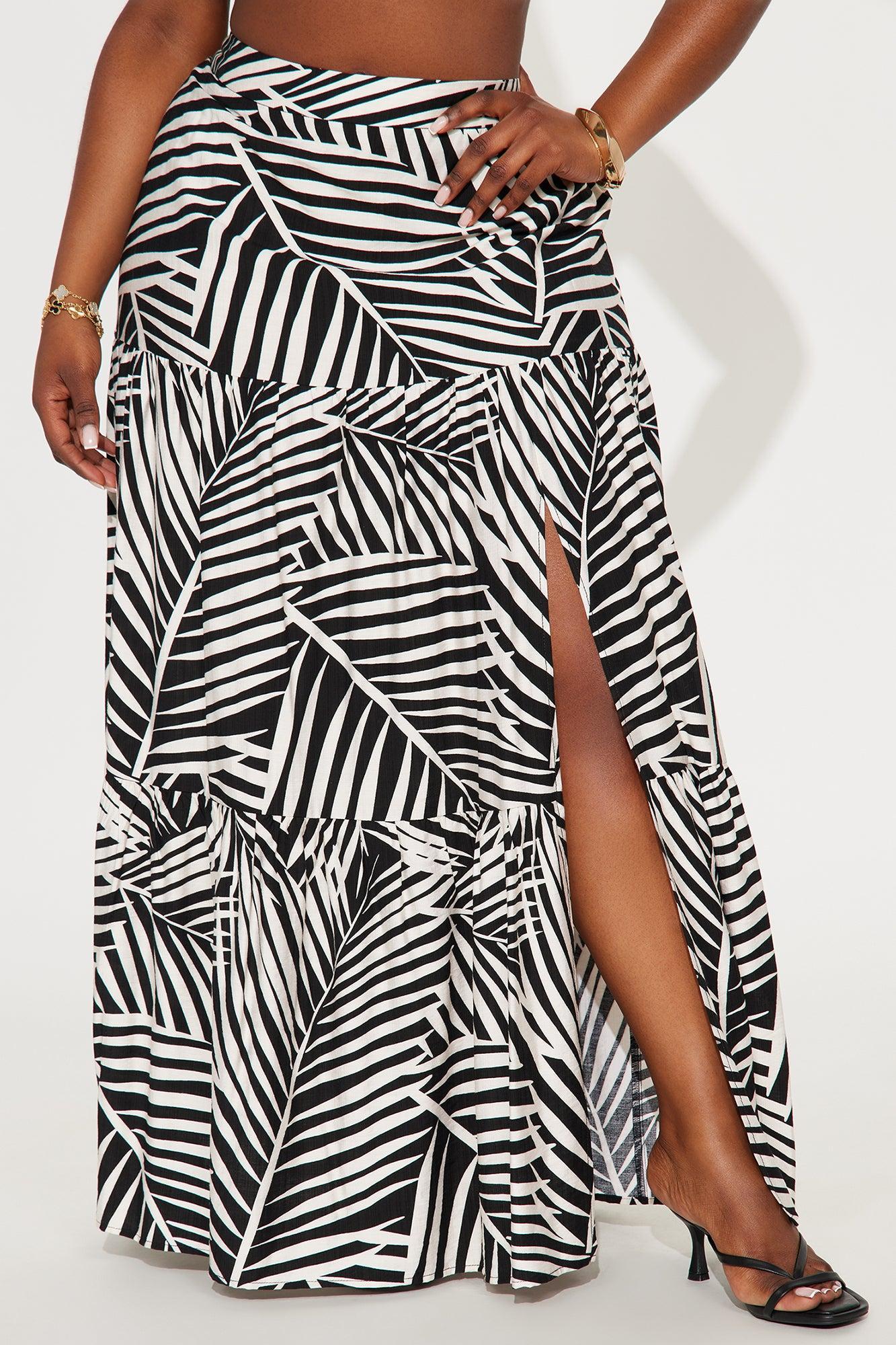 Aruba Tiered Maxi Skirt - Black/combo Product Image