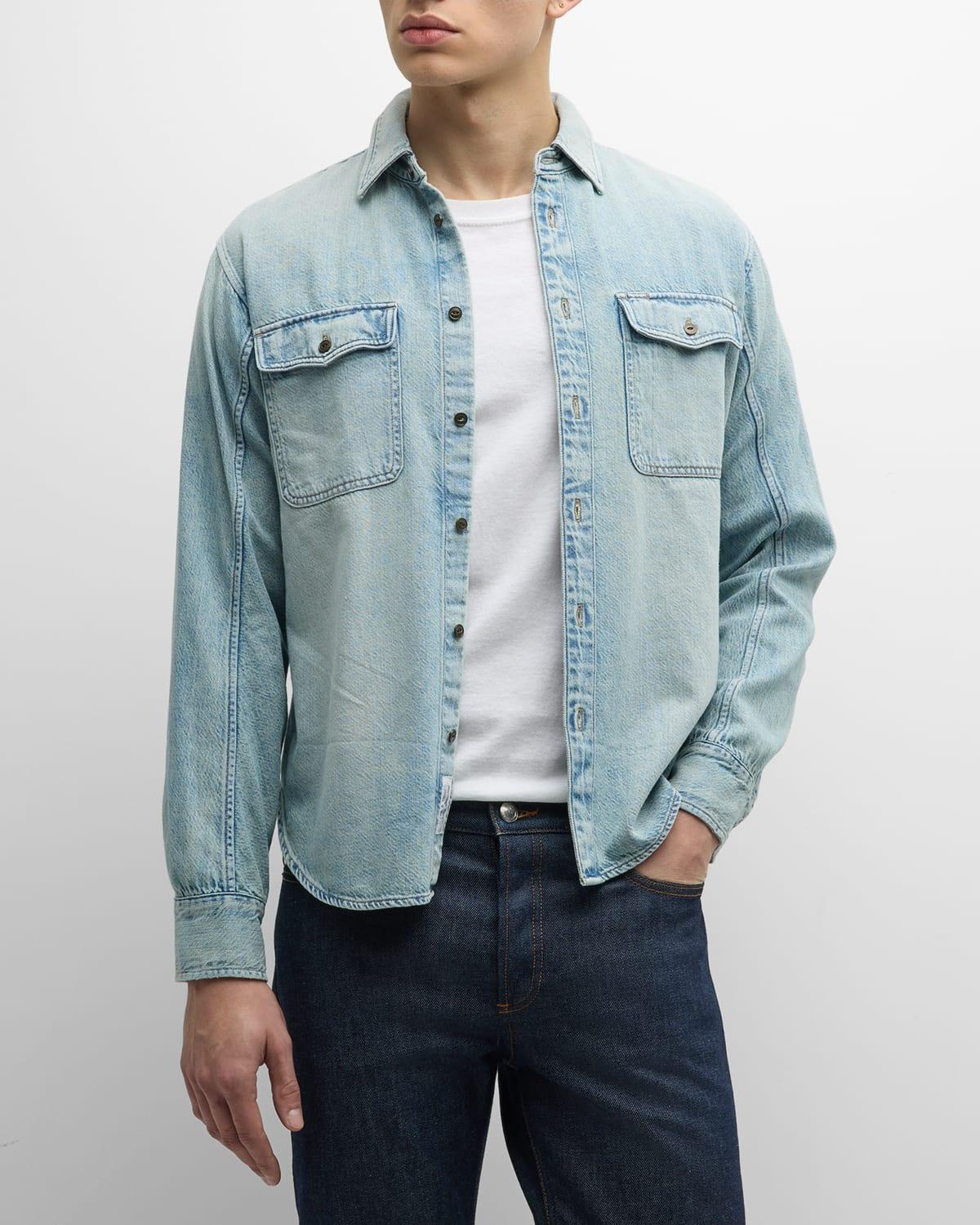 Men's Jack Denim Engineered Button-Down Shirt Product Image
