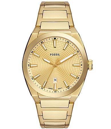 Fossil Mens Everett Three-Hand Date Stainless Steel Watch Product Image