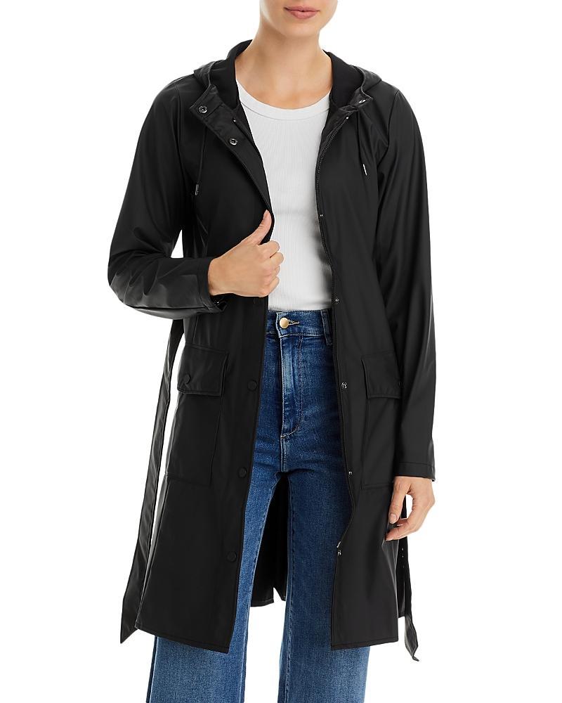 Curve Belted Trench Coat with Drawstring Hood Product Image