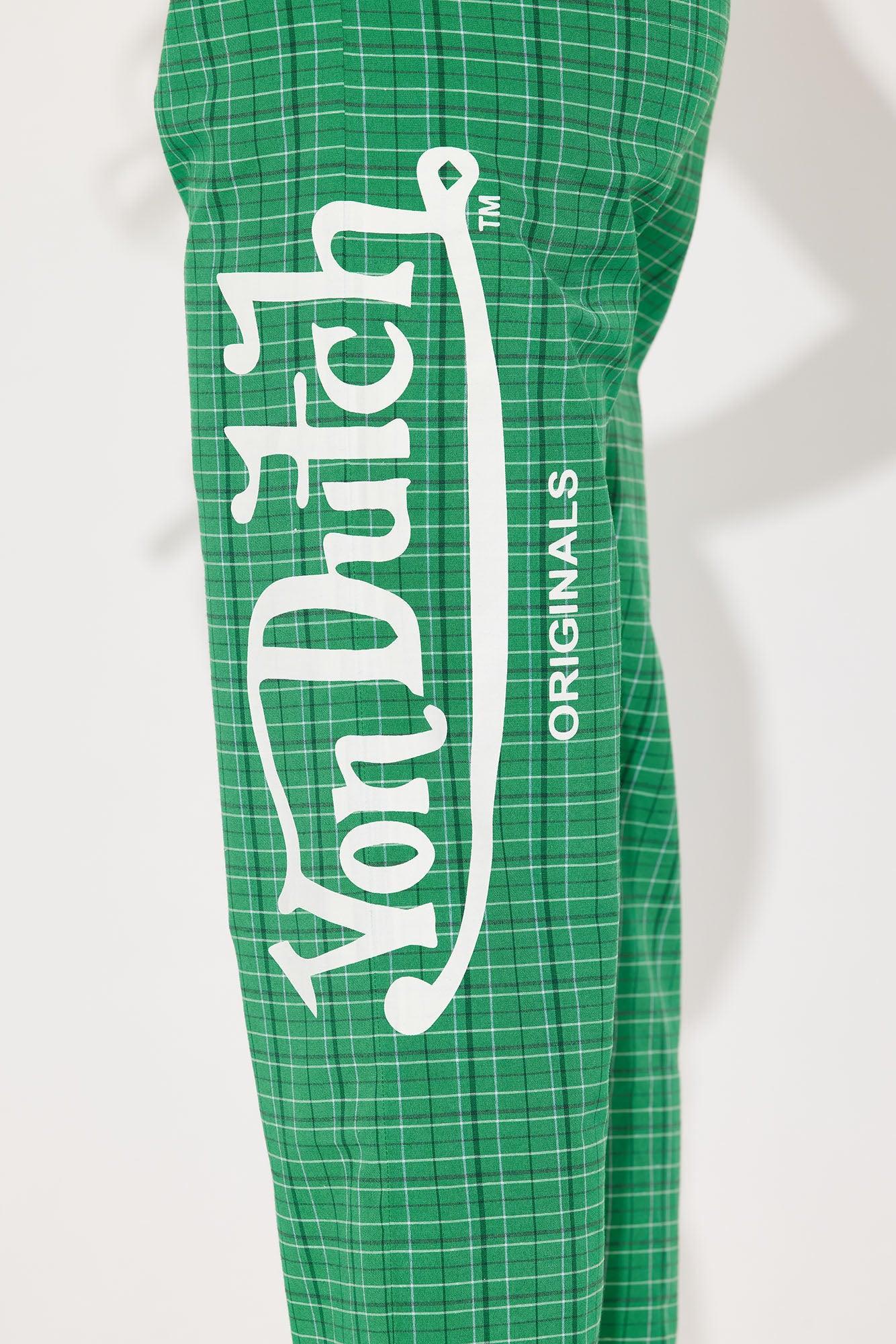 Von Dutch Logo Boxer PJ Pant - Green Female Product Image