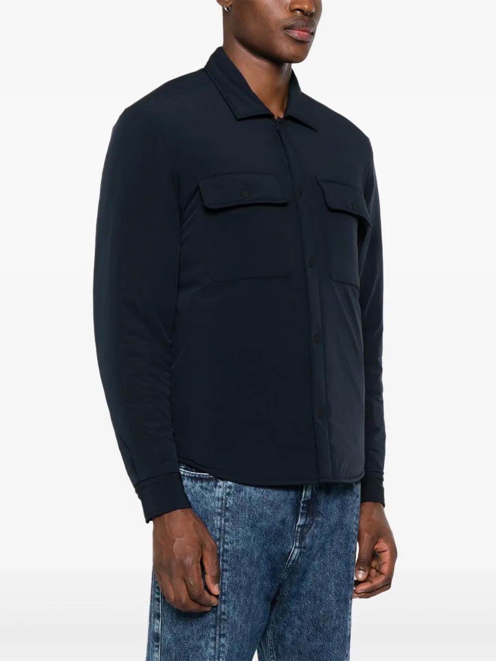 HUGO BOSS Men's Padded Snap-front Overshirt In Dark Blue Product Image