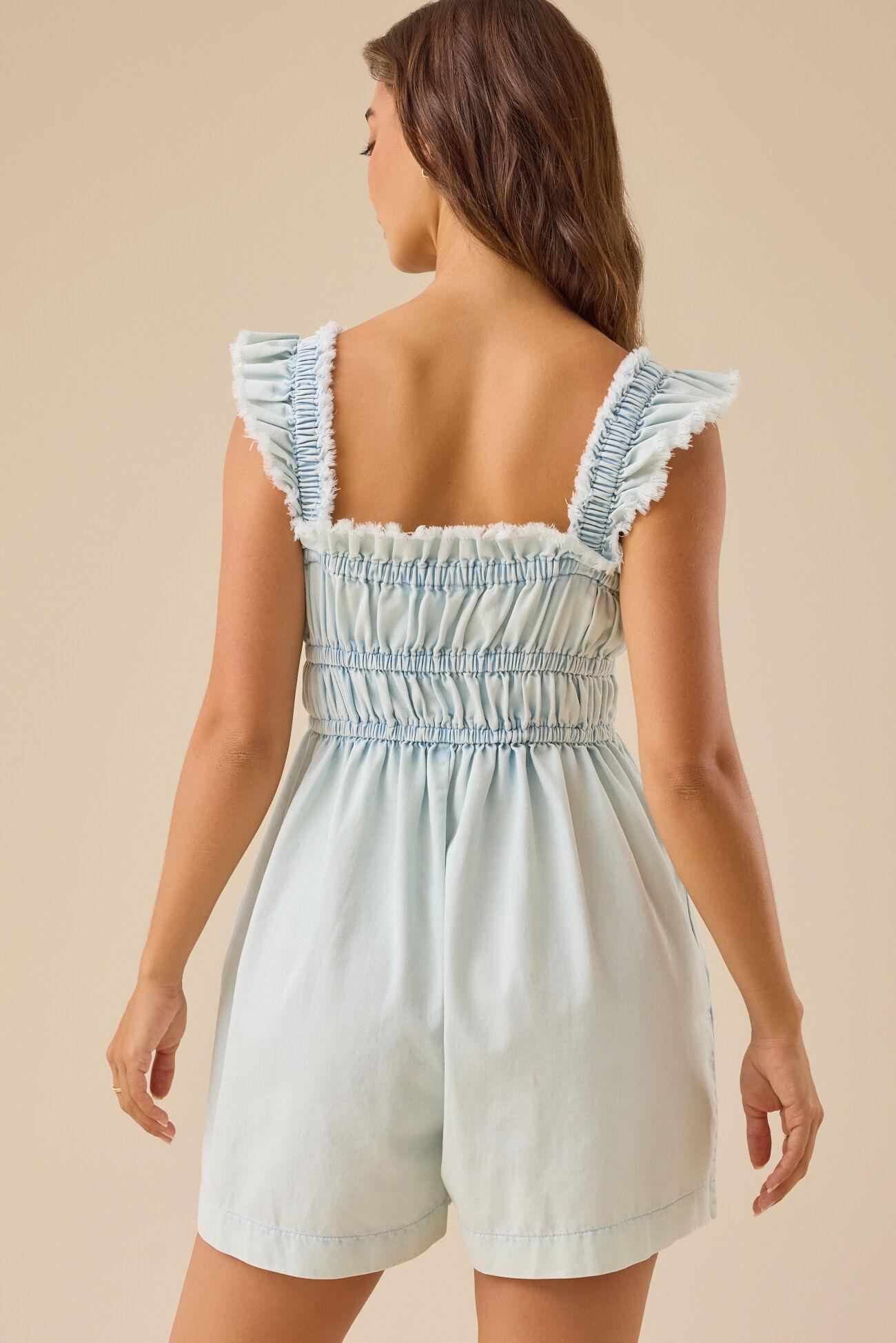 Ashley Denim Romper Product Image