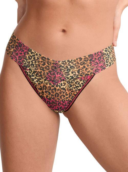 Printed Original-Rise Signature Lace Thong Product Image