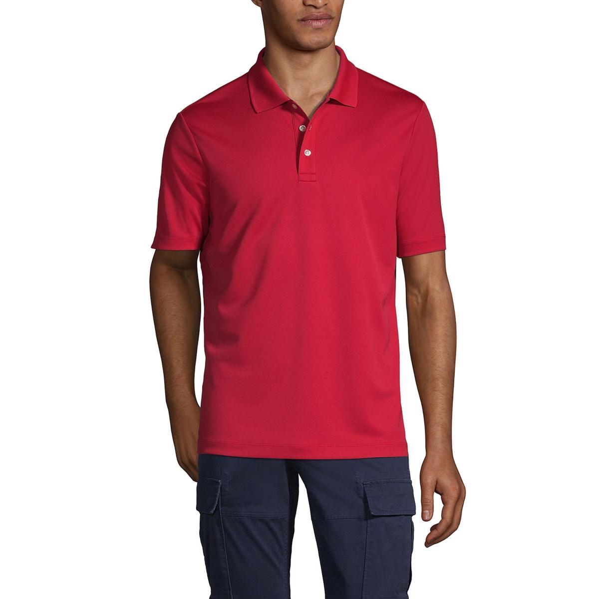 Men's Tall Lands' End School Uniform Solid Active Polo, Size: Large Tall, Harbor Gray Product Image