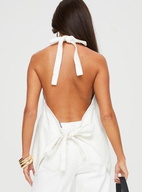 Hills Halter Top Porcelain Product Image
