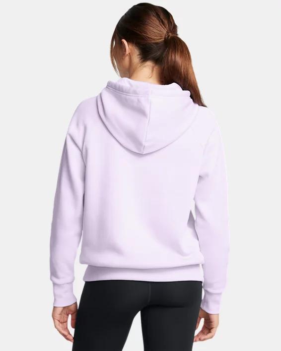 Plus Size Under Armour Rival Fleece Big Glitter Logo Hoodie, Women's, Size: 1XL, Stellar Pink Product Image