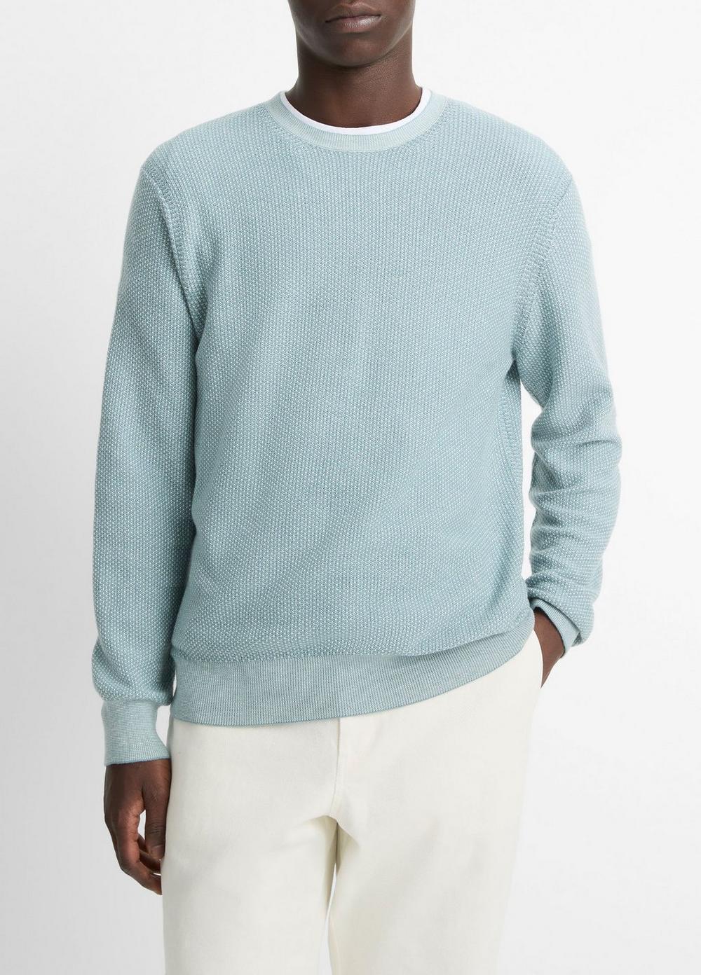 Mens Geo Jacquard Long-Sleeve Crewneck Sweater Product Image