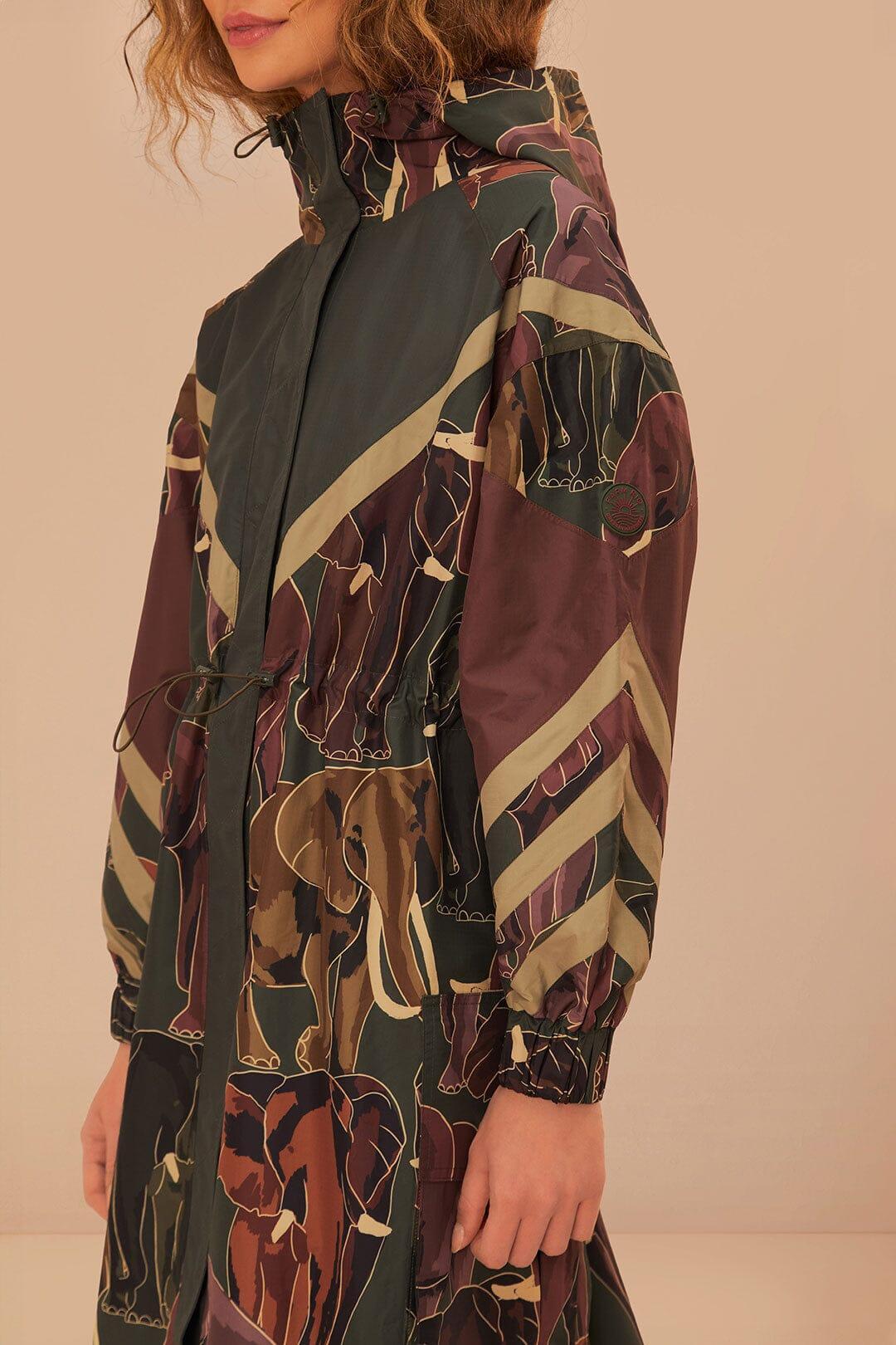 Elephants Maxi Raincoat, ELEPHANTS MIX / L Product Image
