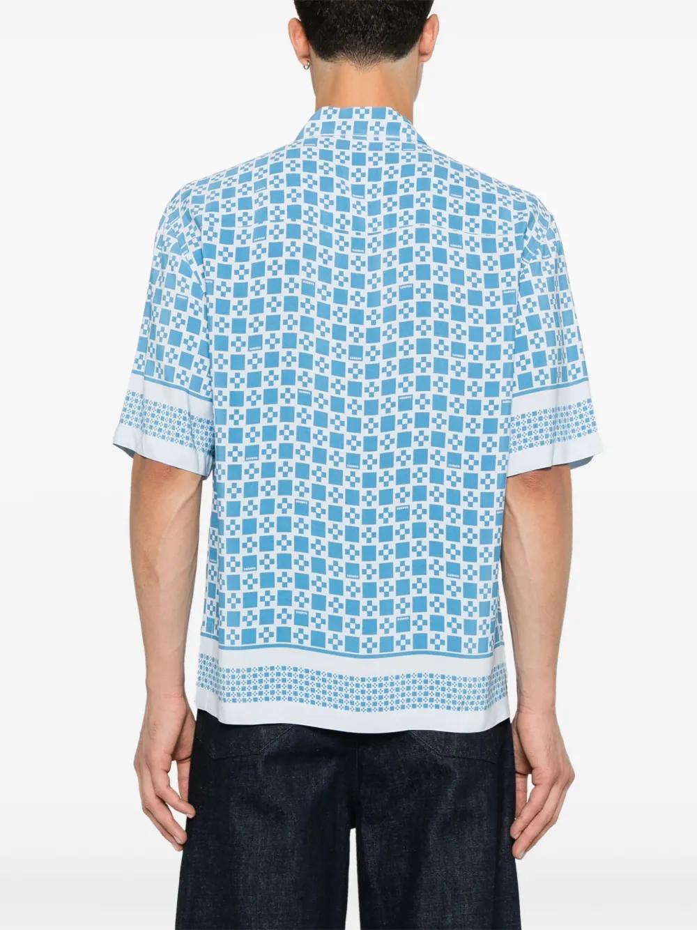square cross-motif shirt Product Image