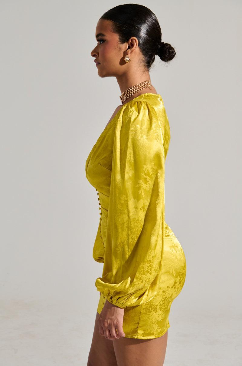 SLEEK AND CHIC SATIN MINI DRESS Product Image
