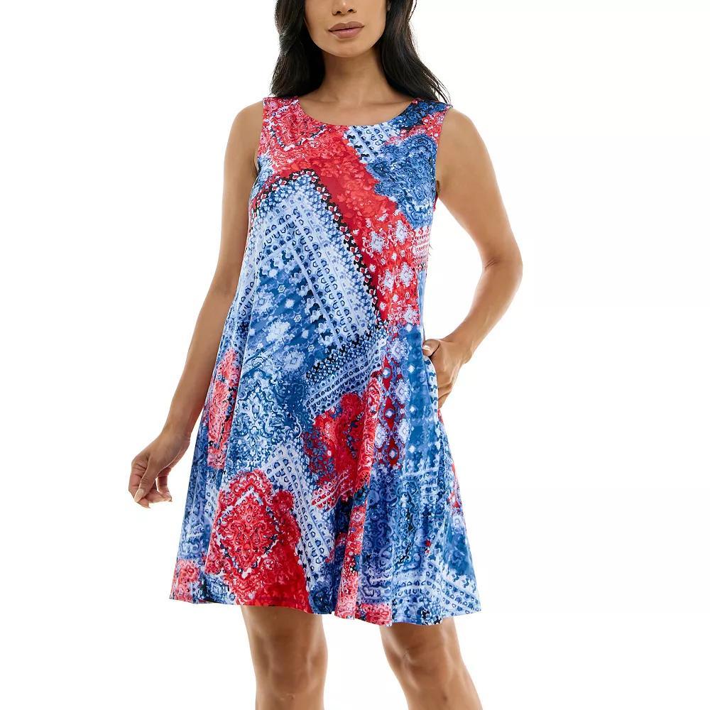 Womens Nina Leonard Floral Swing Dress Product Image