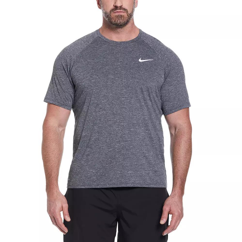 Big & Tall Nike Dri-FIT UPF 40+ Heathered Hydroguard Swim Top, Mens Product Image