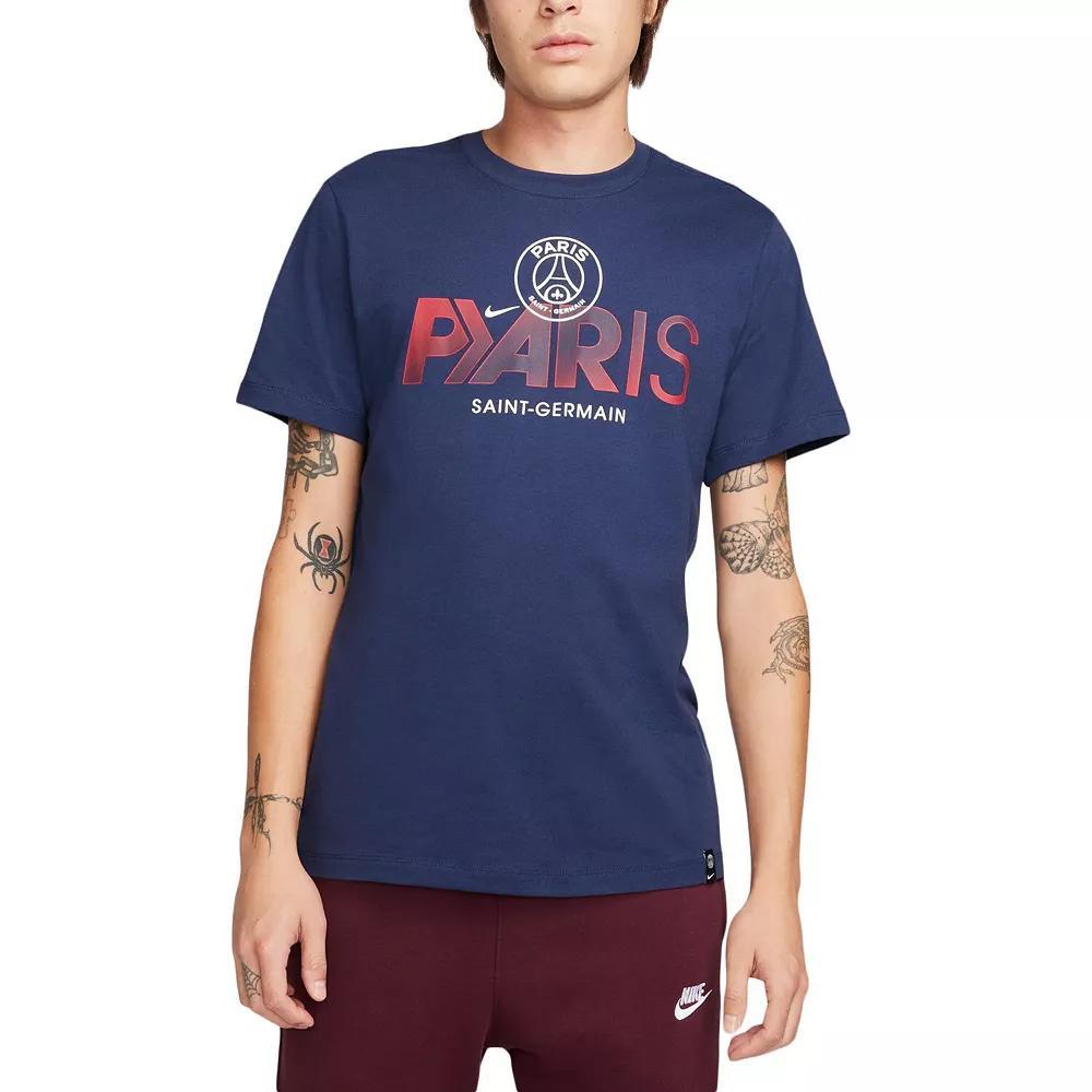 Men's Nike Navy Paris Saint-Germain Mercurial Sleeve T-Shirt, Size: Medium, Psg Blue Product Image