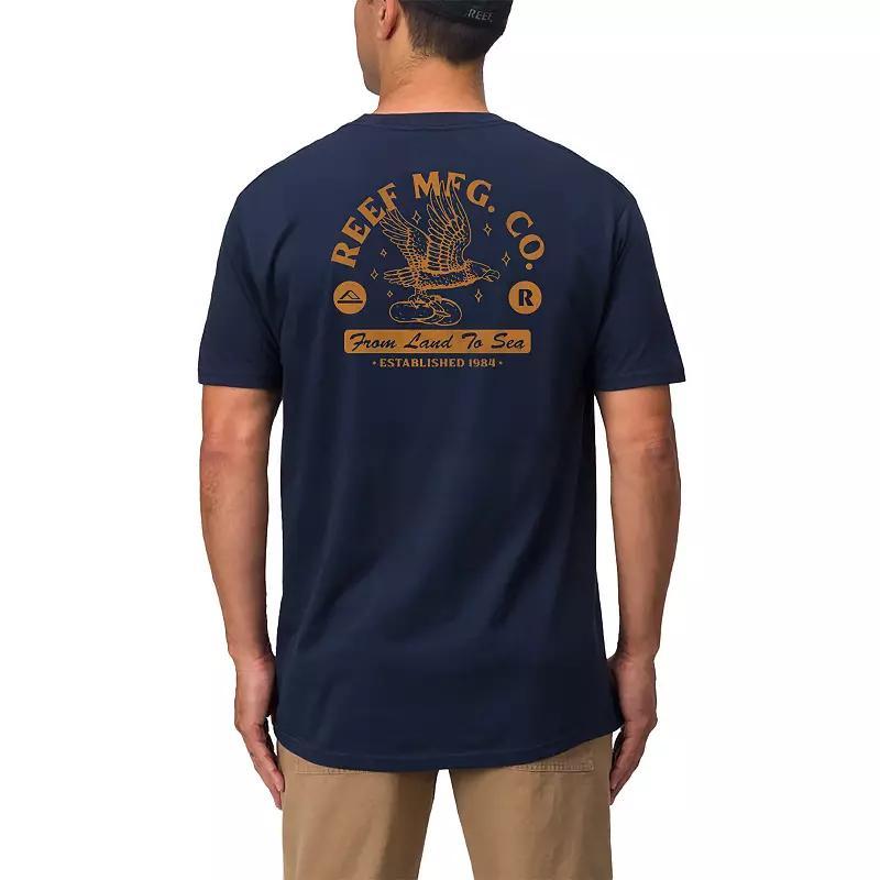 Mens REEF Jacked Graphic Tee Blue Product Image