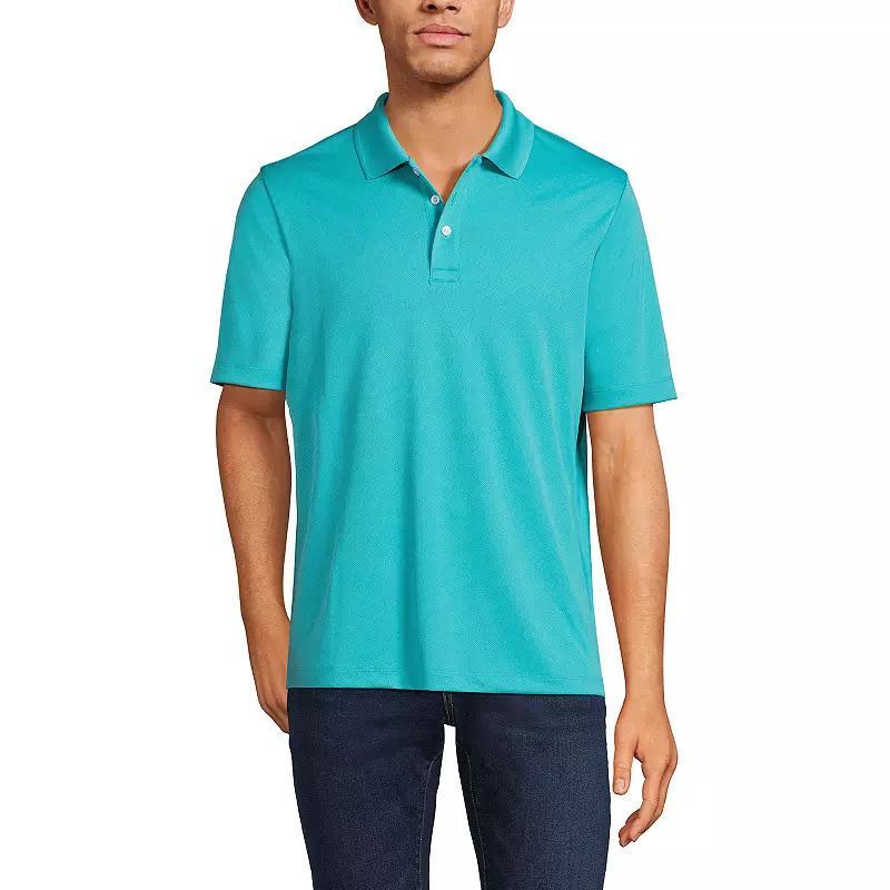 Men's Tall Lands' End School Uniform Solid Active Polo, Size: Large Tall, Harbor Gray Product Image