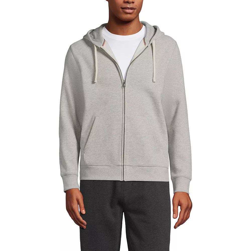 Lands' End Tall Serious Sweats Long Sleeve Full-Zip Hoodie, Men's, Size: XXL Tall, Dark Grey Heather Product Image