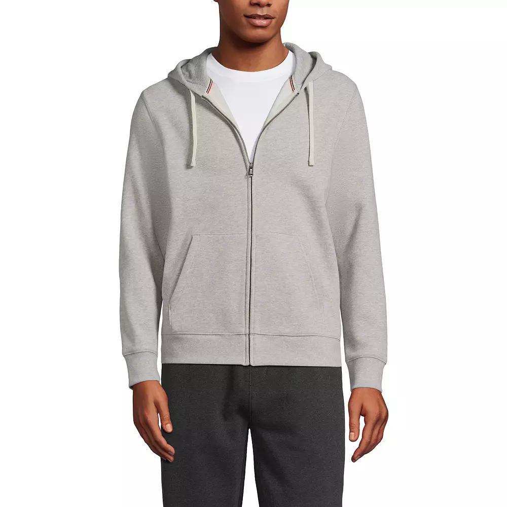 Lands' End Tall Serious Sweats Long Sleeve Full-Zip Hoodie, Men's, Size: XXL Tall, Dark Grey Heather Product Image