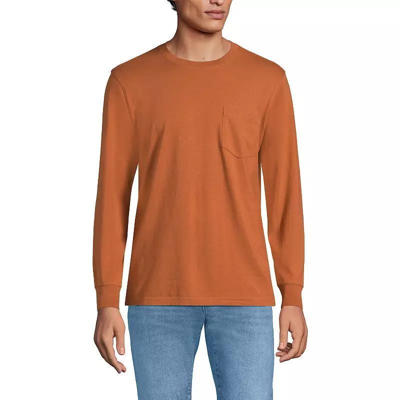 Men's Lands' End Super-T Pocket Tee, Size: XL, Blue Grey Product Image
