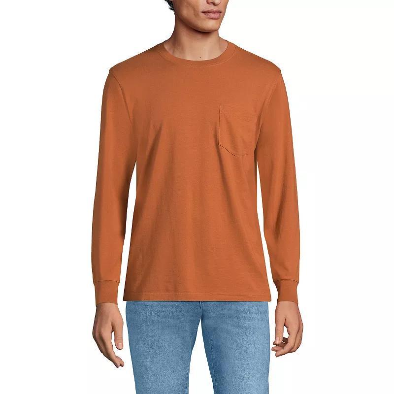 Men's Lands' End Super-T Pocket Tee, Size: XL, Blue Grey Product Image