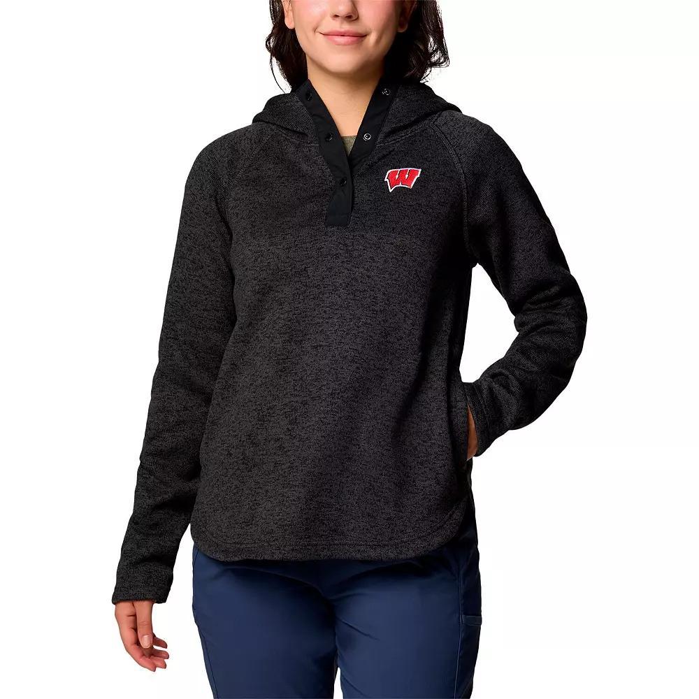 Women's Columbia Black Wisconsin Badgers Sweater Weather Raglan Pullover Hoodie, Size: XXL Product Image