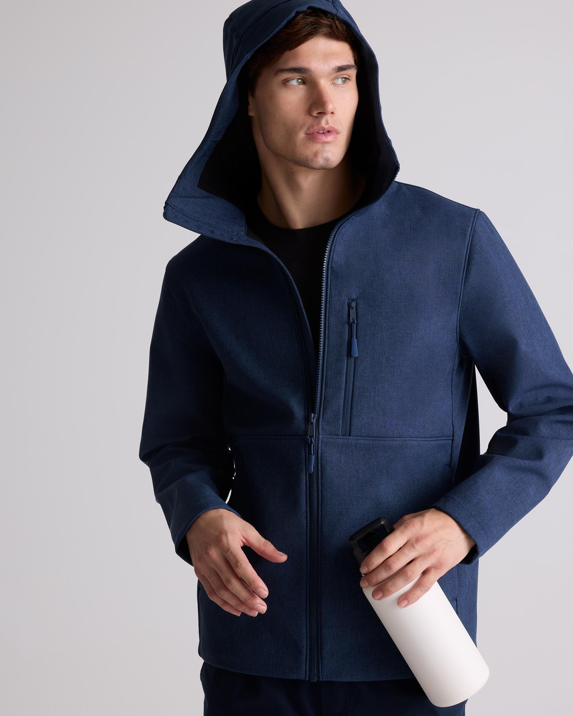 Quince | Men's Softshell Fleece-Lined Full-Zip Hooded Jacket Recycled Polyester Product Image