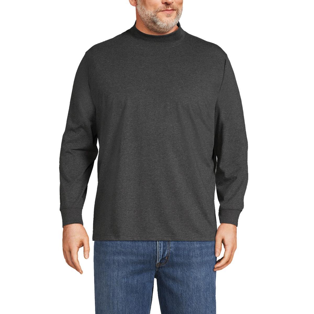 Big & Tall Lands' End Super-T Classic-Fit Mock Turtleneck, Men's, Size: 4XB, White Product Image