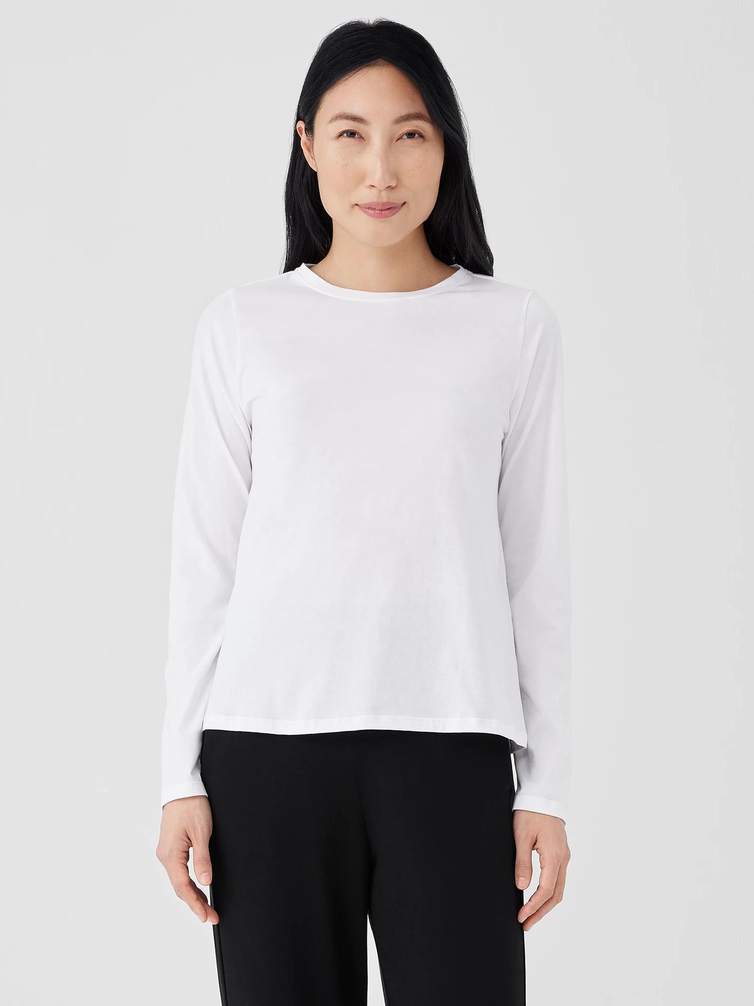 Organic Pima Cotton Jersey Long-Sleeve Tee Product Image