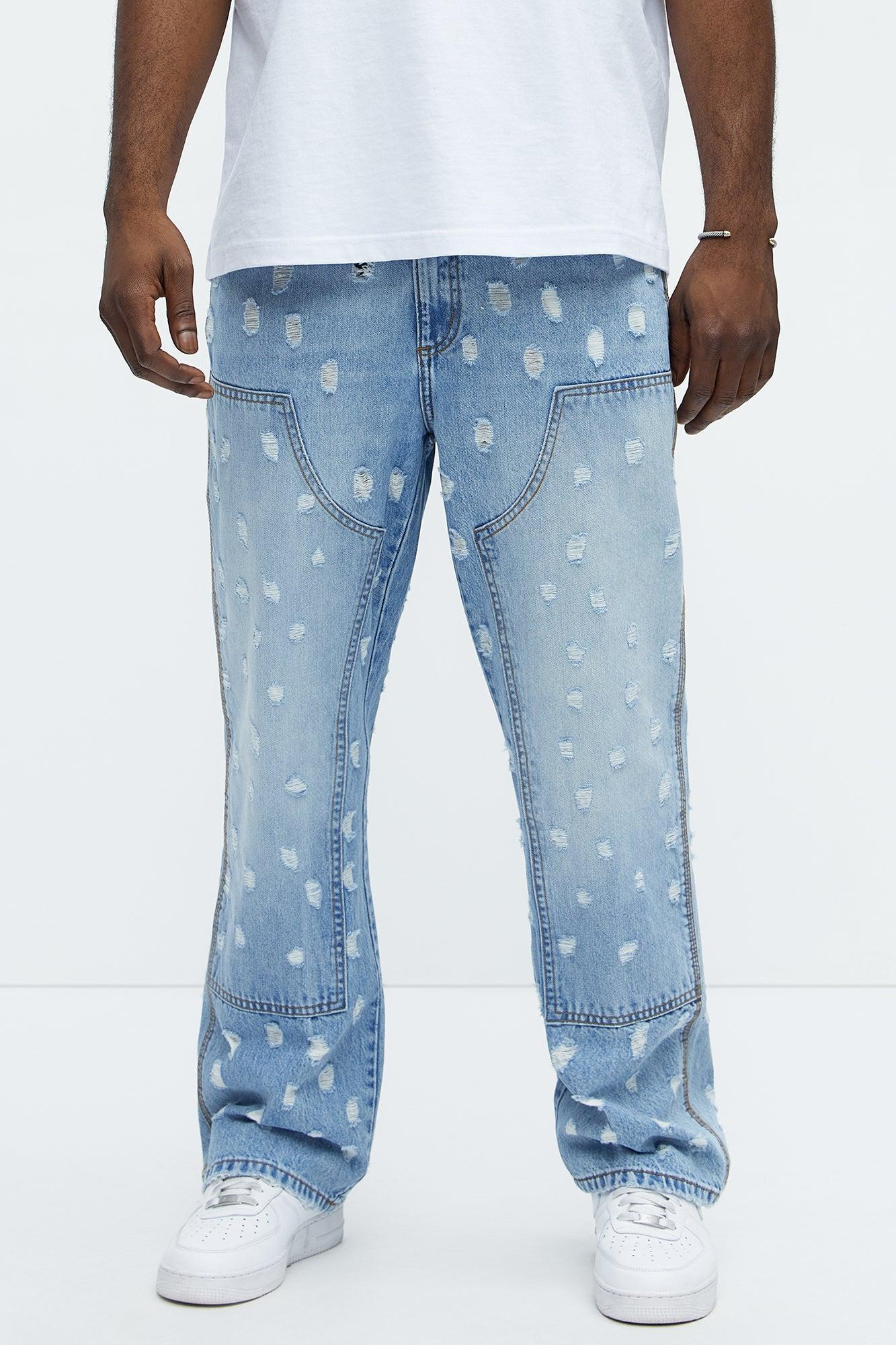 Pressure Points Straight Jeans - Light Wash Product Image