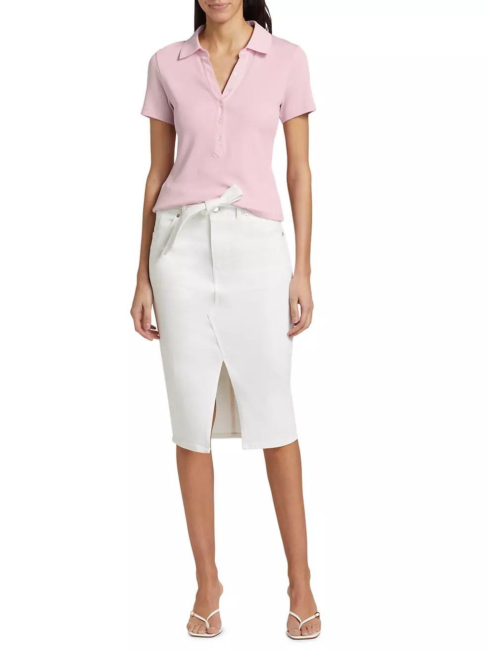 Nazia Denim Tie-Waist Pencil SKirt Product Image