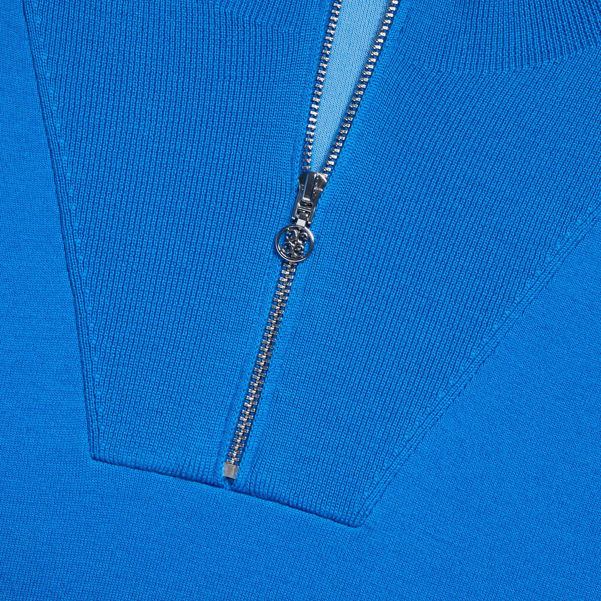 V NECK MERINO WOOL QUARTER ZIP SWEATER Product Image