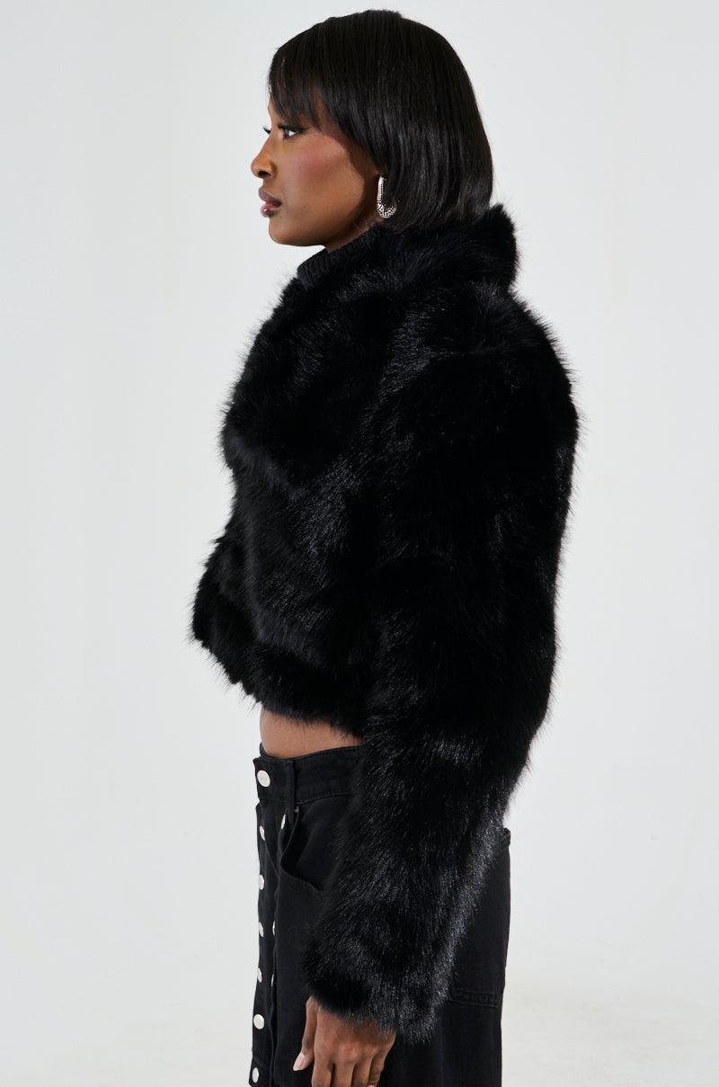 CADENCE FAUX FUR IN BLACK Product Image