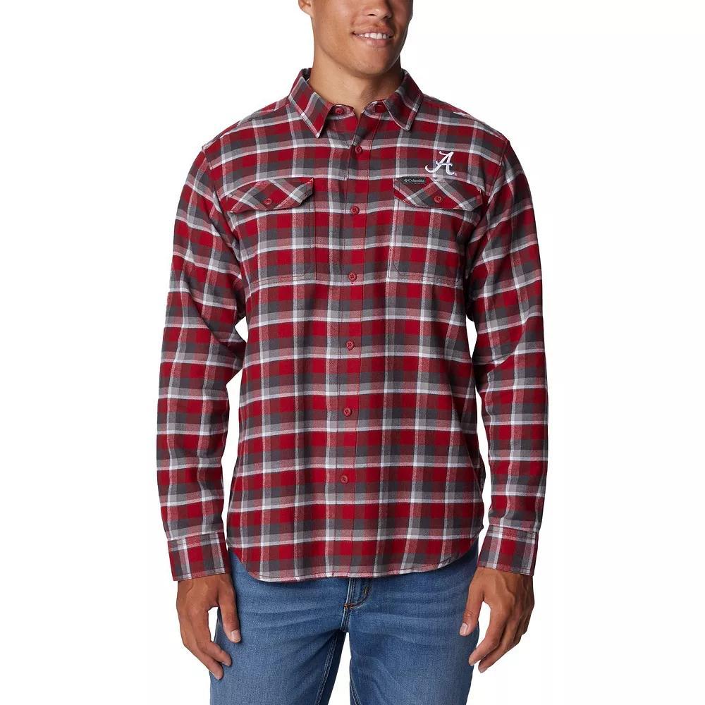 Columbia  Crimson Alabama Crimson Tide Flare Gun Flannel Long Sleeve Shirt, Men's, Size: XL, Red Product Image