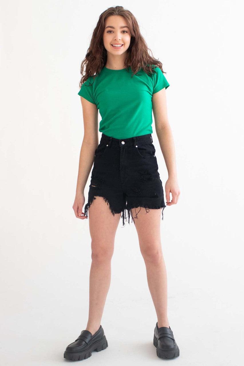 Kelly Green Cropped Tee Product Image