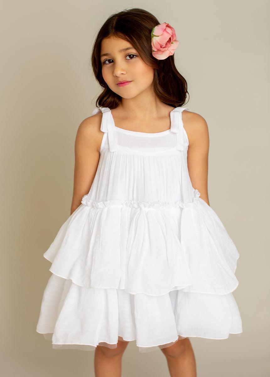 Banyu Dress in White Girls Product Image