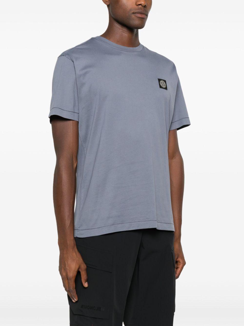 STONE ISLAND T-shirt In Jersey Slim Fit In Blue Product Image