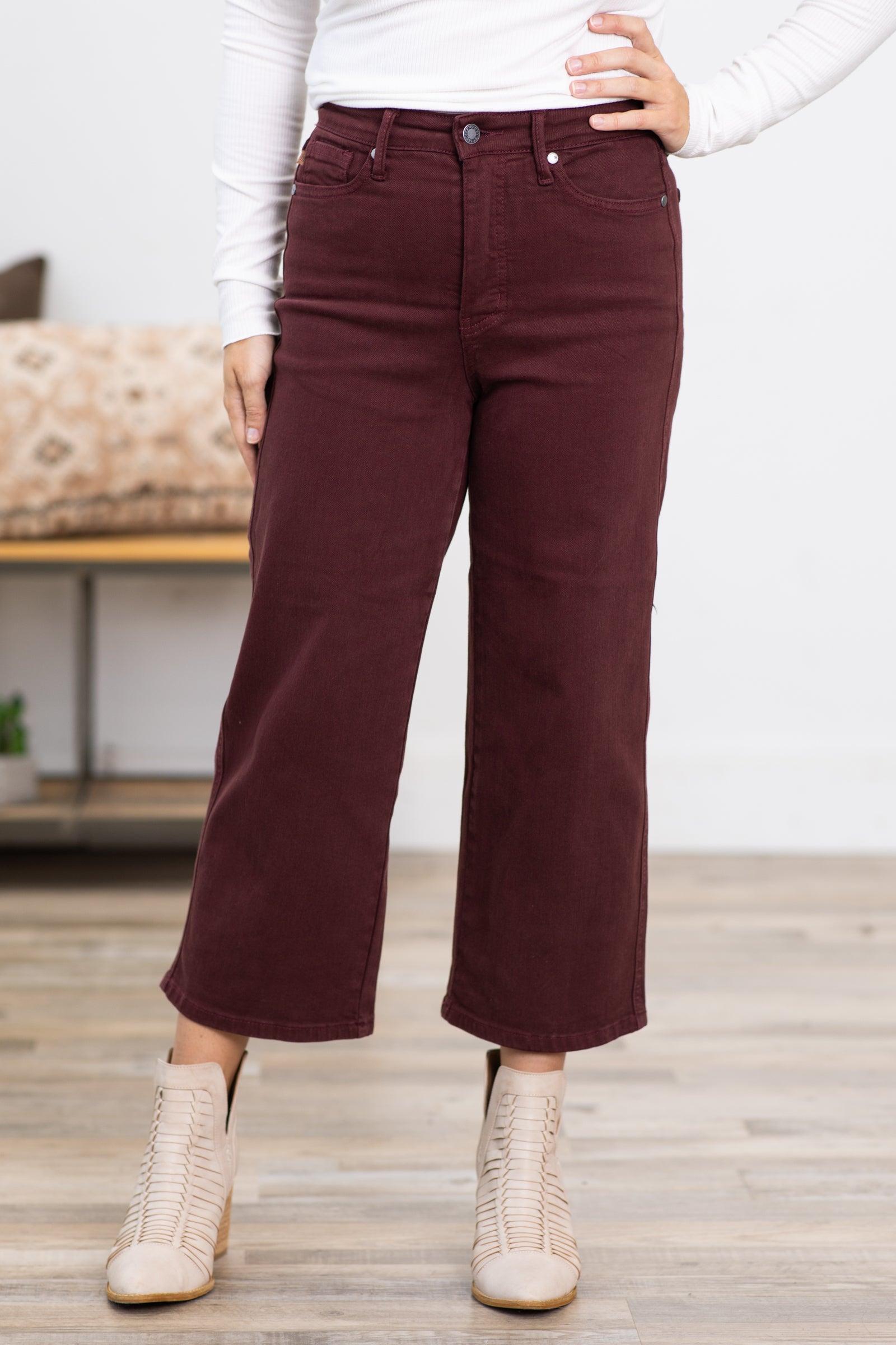 Judy Blue Berry Wide Leg Tummy Control Jeans Product Image