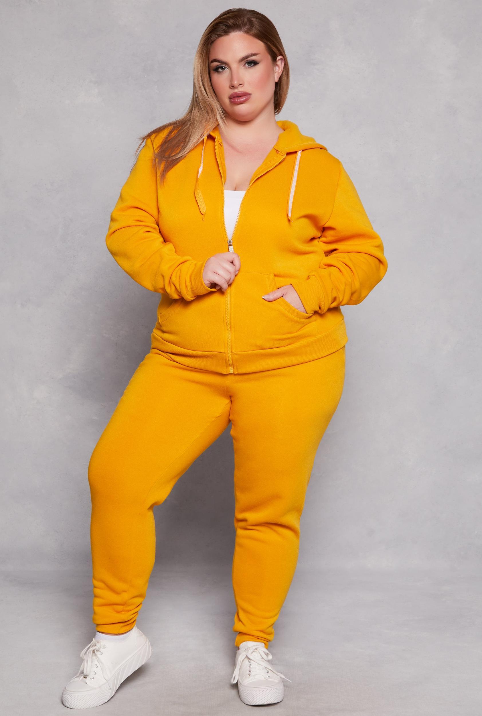 Womens Plus Size Fleece High Waist Joggers Product Image