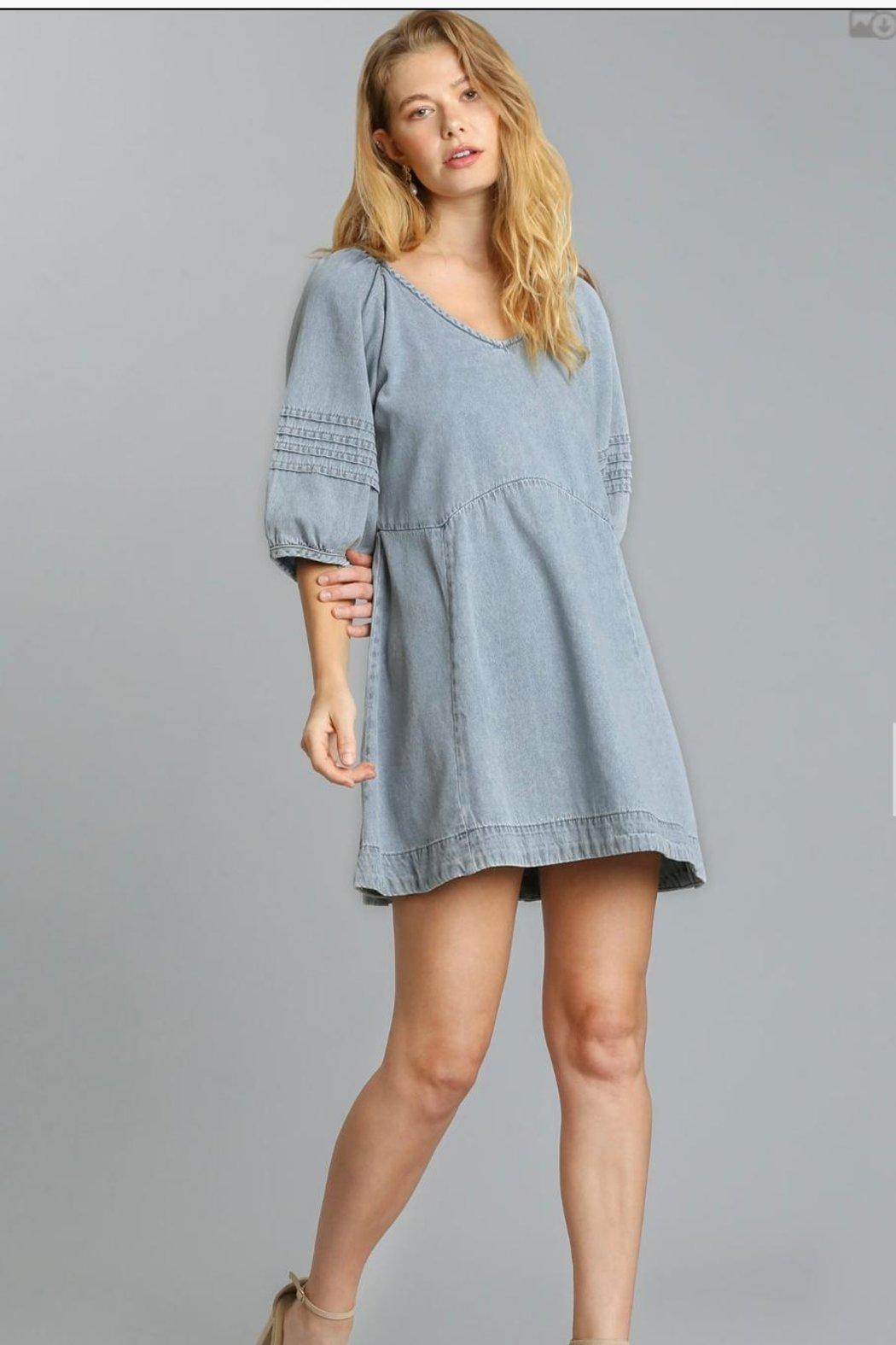 Denim Dress, Back Tie Product Image
