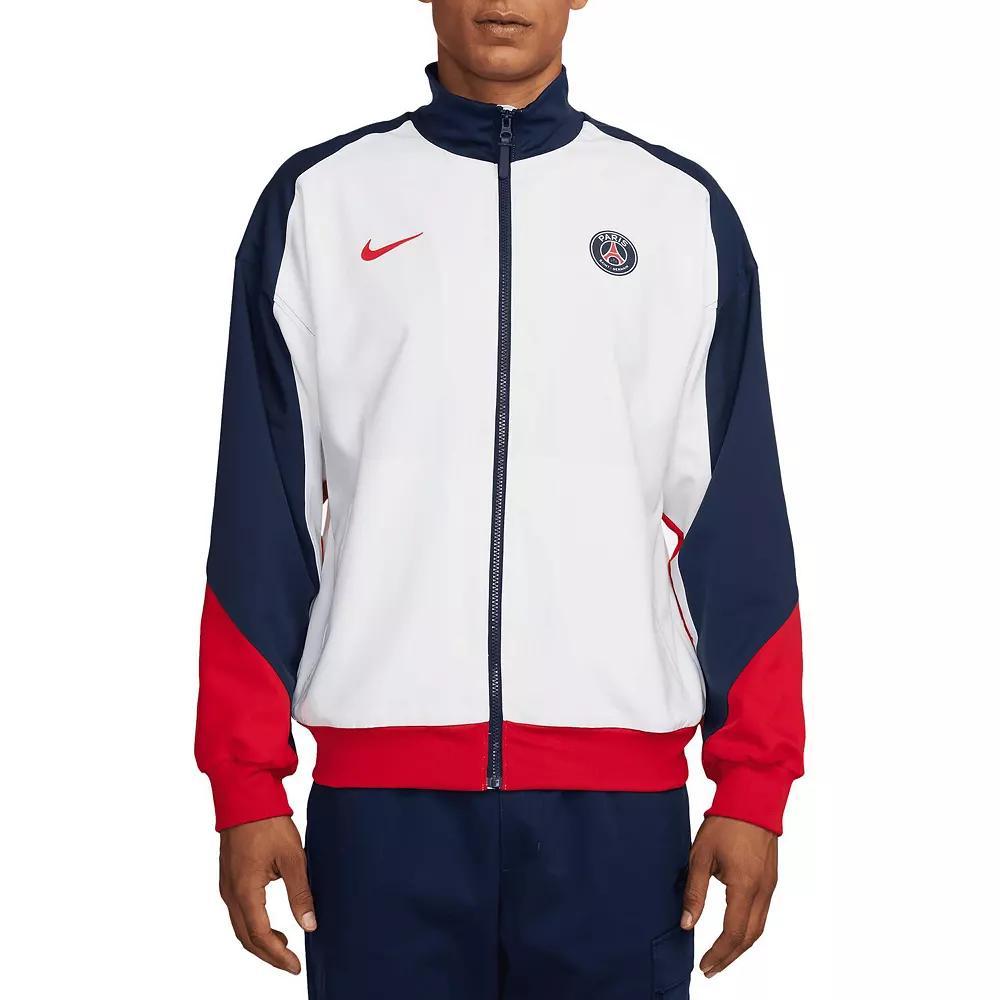 Men's Nike White Paris Saint-Germain 2024/25 Strike Anthem Full-Zip Jacket, Size: Small, Psg White Product Image