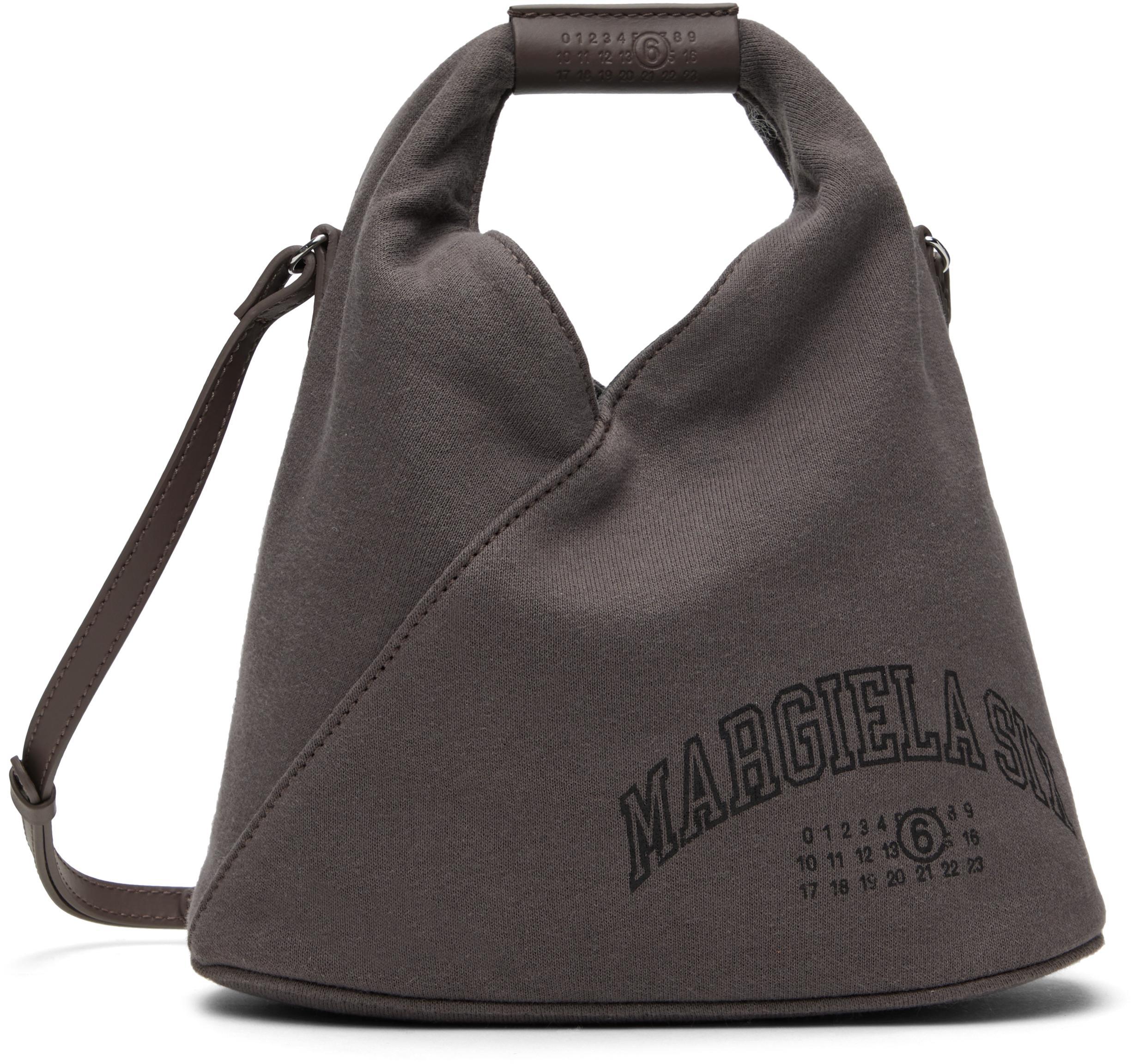 MM6 MAISON MARGIELA Gray Sweat Varsity Print Crossbody Bag In T8031 Bungee Cord Product Image