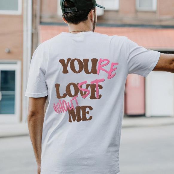 Your Lost Without Me Puff Print Graphic Cotton T-Shirt Product Image
