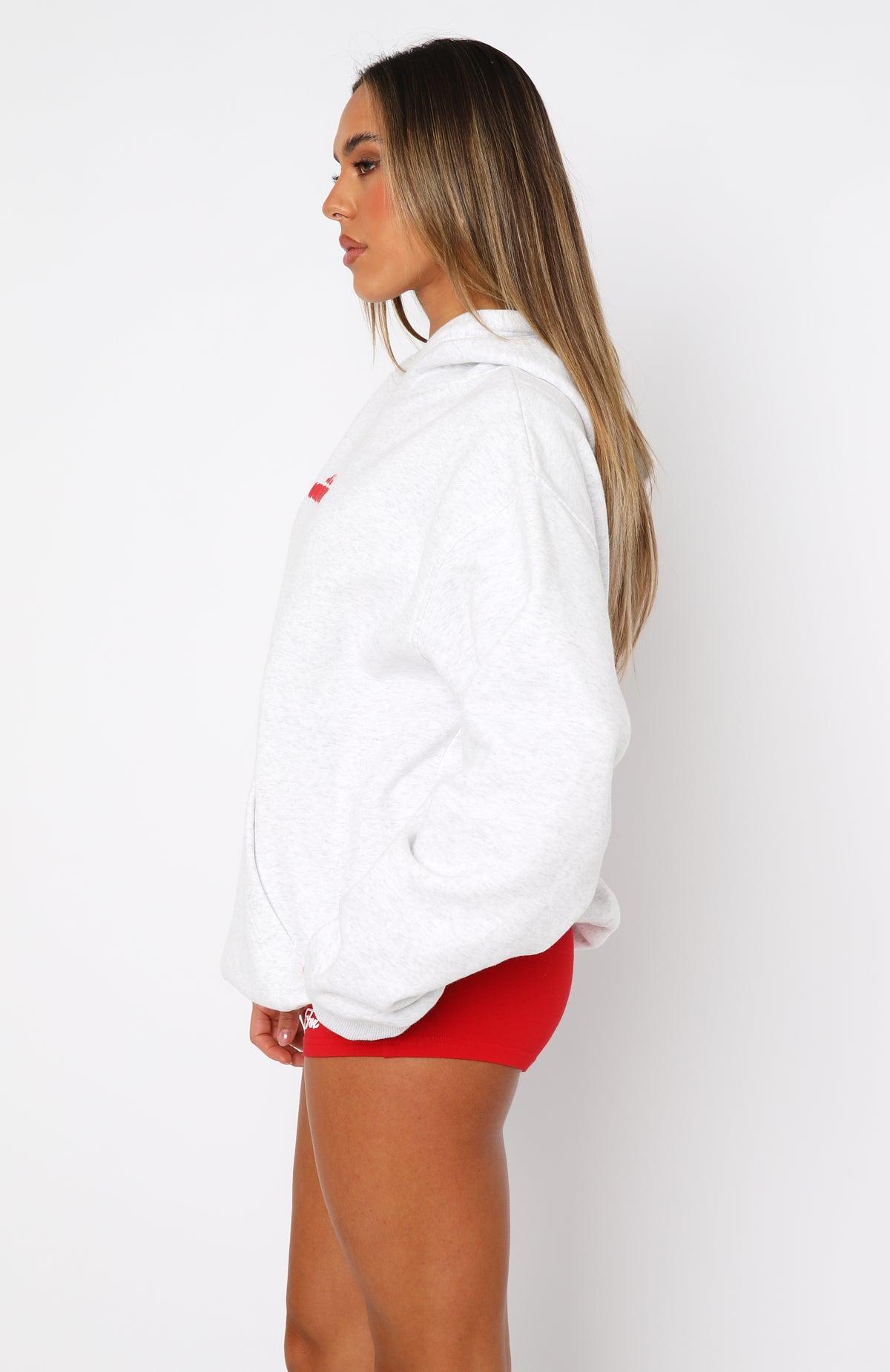 With Love In The Moment Oversized Hoodie Grey Marle Product Image