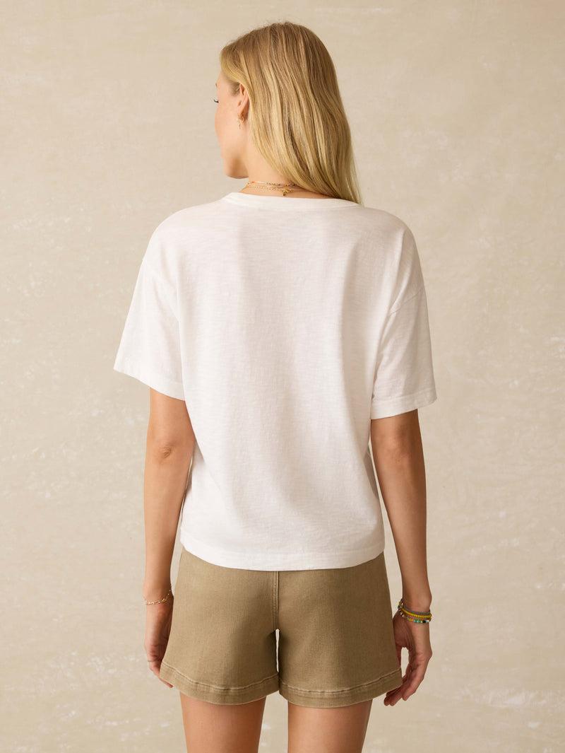 Sunwashed Regenerative Cotton Vintage Tee - White Product Image