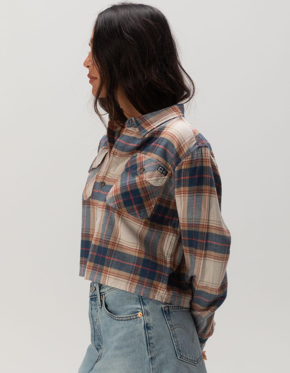 SALTY CREW Stay Golden Womens Crop Flannel - MULTI Product Image