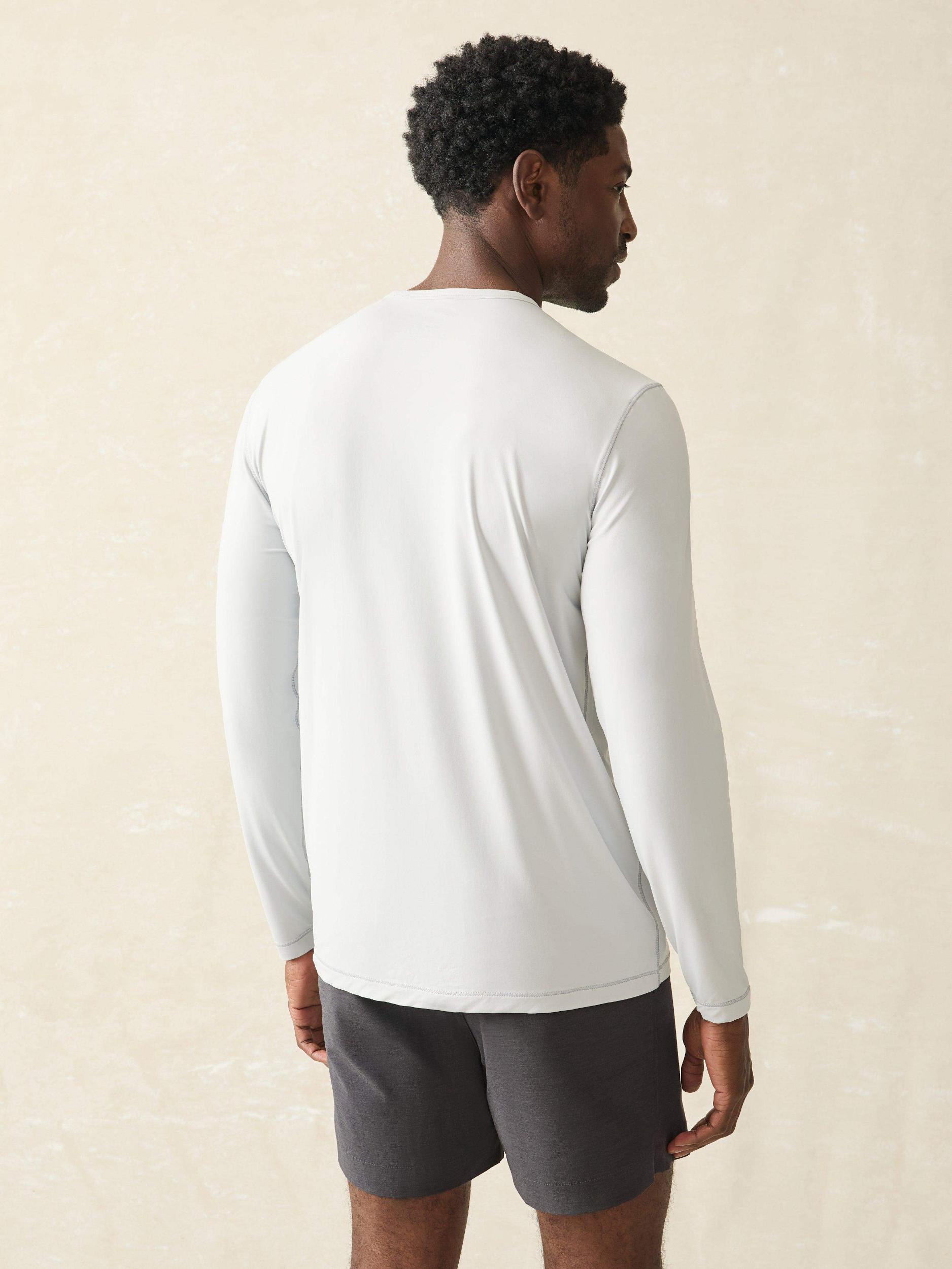 Shorelite Long-Sleeve Tech Tee - Grey Steel Surf Stripe Male Product Image