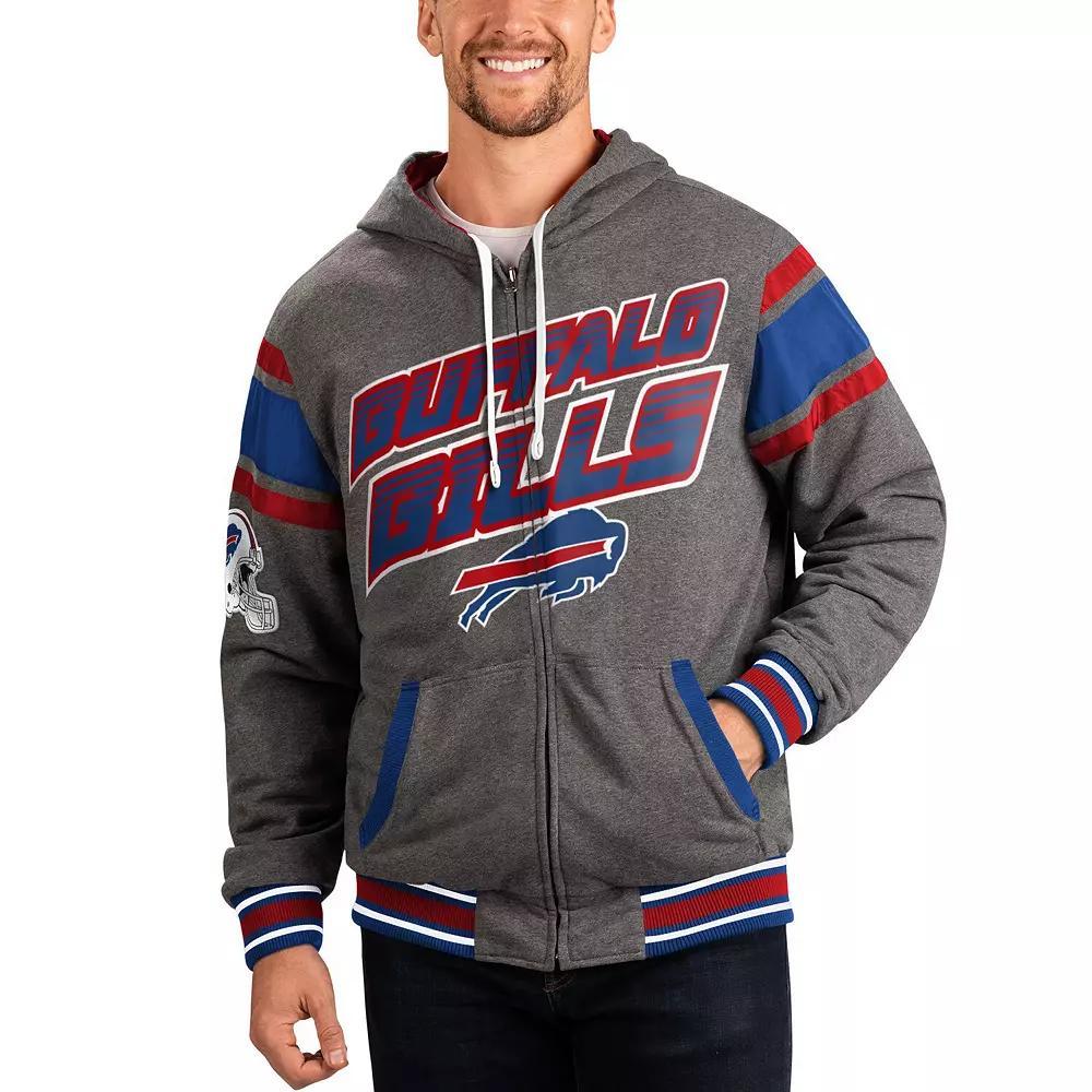 Men's G-III Sports by Carl Banks Royal/Gray Buffalo Bills Extreme Full Back Reversible Hoodie Full-Zip Jacket, Size: 2XL, Blue Product Image