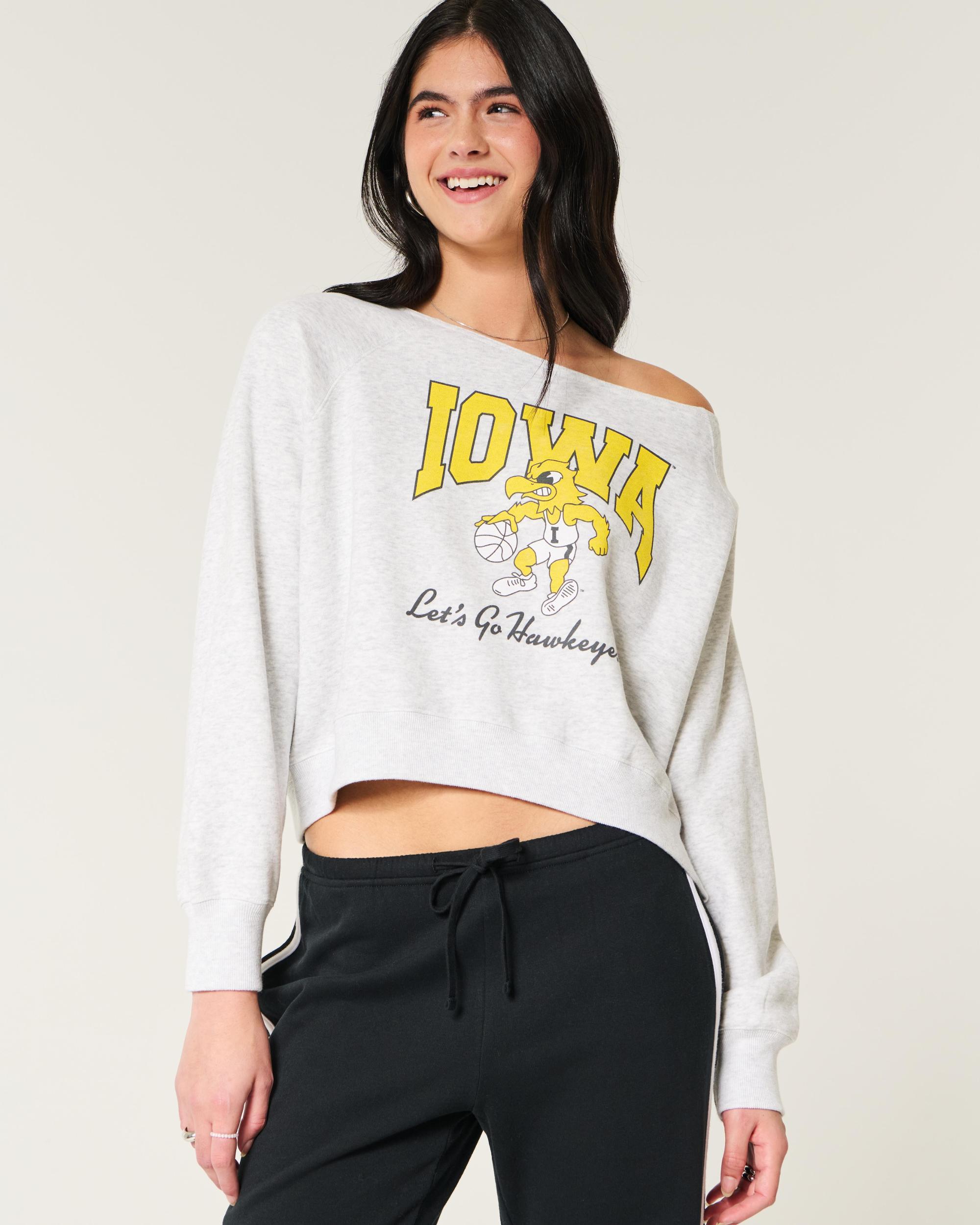 Easy Off-the-Shoulder NYC Graphic Sweatshirt Product Image